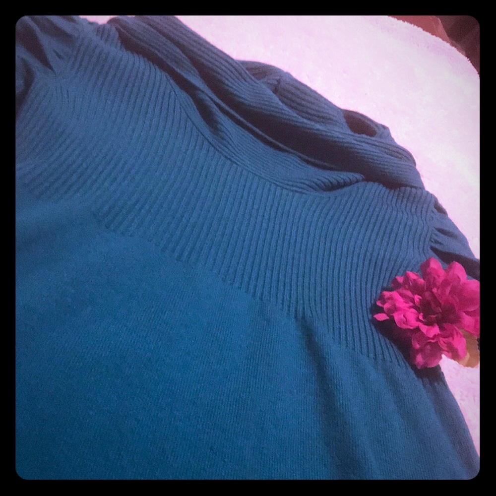 Blue turtleneck Dress